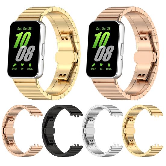 

Металлический ремешок из нержавеющей стали, регулируемый нержавеющий яркий цветной ремешок для часов, запасная часть для SamsungGalaxy Fit3 серебряный