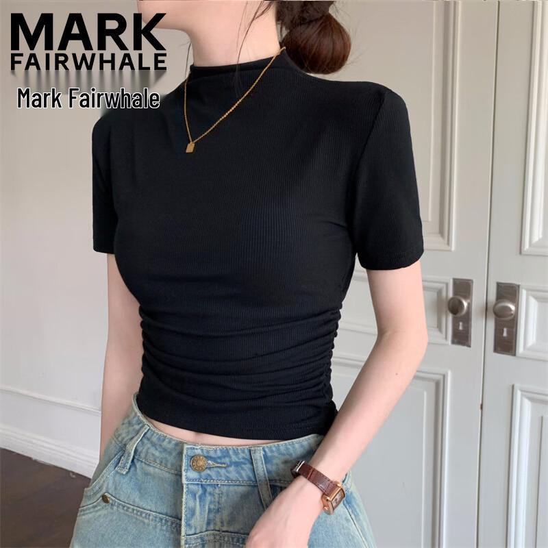 Mark Fairwhale Women's Half-High Collar Slim Fit T-shirt