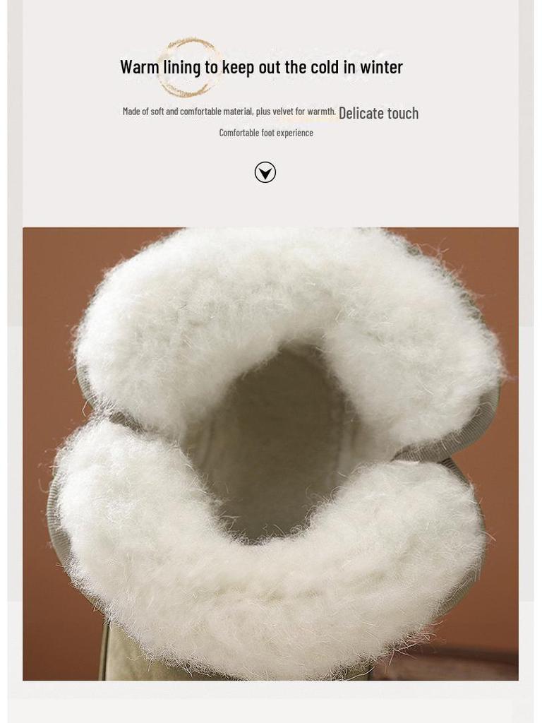 Northeast Men's Winter Short Boots: Warm, Fur-Lined, Cotton Snow Shoes for Outdoor Cold Resistance