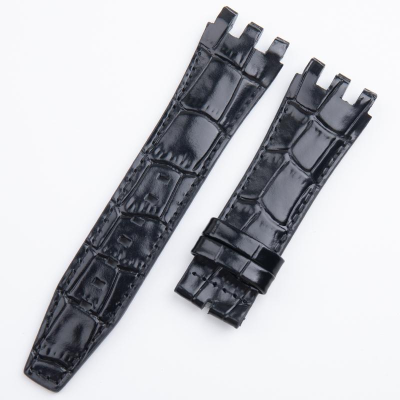 22mm Genuine Bamboo Leather Wrist Band For Swatch Strap SVG Watch Strap SVGK403 SVGK402 SVGB400 Men Bracelet Accessories