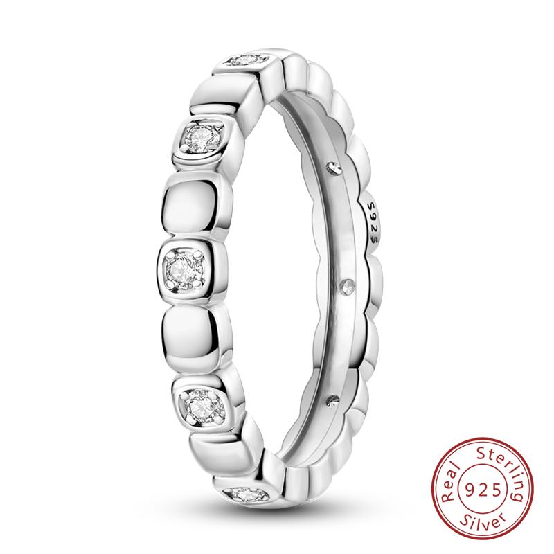 Popular Glow In The Dark Rings For Women 925 Silver Star Moon Sun Rings Sparkling Cubic Zircon Exquisite Jewelry Gifts