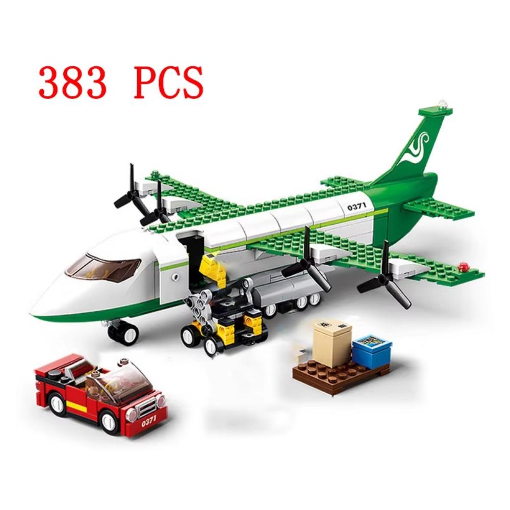 City Airplane International Passenger Plane Flight Model Building Blocks Airport Airlines Station Bricks Sets Kids Toy Technical