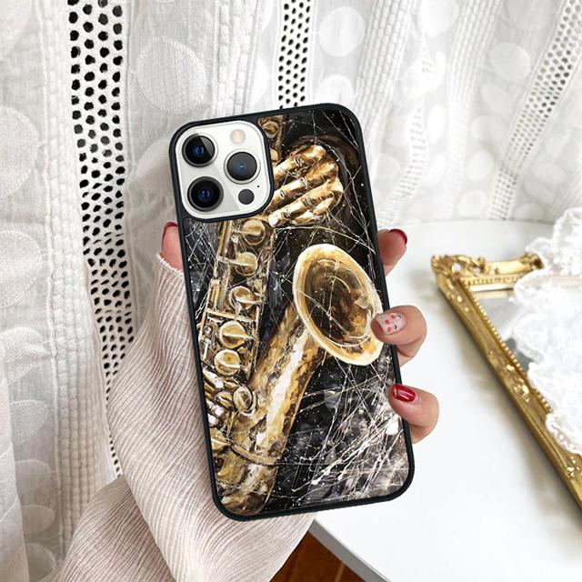 Saxophone Music Phone Case For Samsung Galaxy S10 S22 S23 S24 Note 10 20 Lite S20 Plus S21 Ultra Back Cover