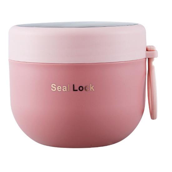 600ml Soup Cup Leak-proof Large Capacity Stainless Steel Double-walled Vacuum Insulated Food Jar School