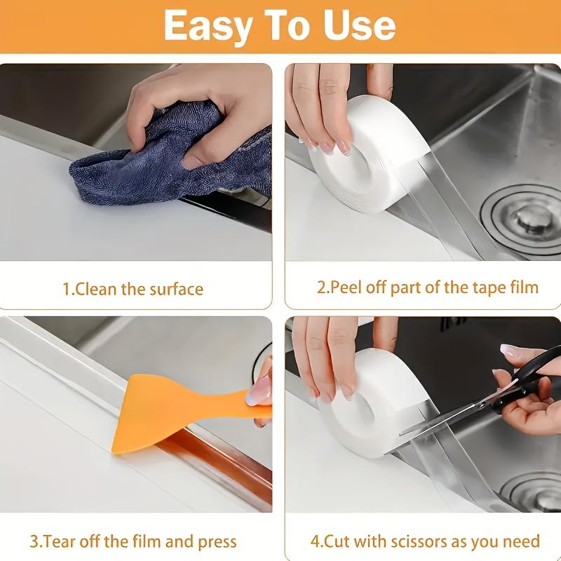 1PC Transparent Kitchen Bathroom Sealing Tape - Self-adhesive Waterproof and Mildew-proof Caulking Strip