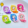 10Pcs New Cute The Mermaid Princess Flat Back Resin Cabochons Scrapbooking DIY Jewelry Craft Decoration Accessorie