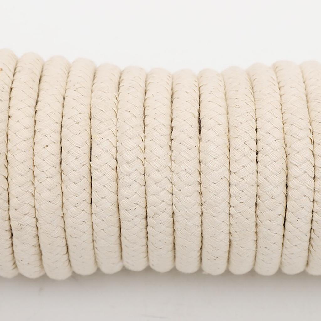 KMT 1 buc frânghie împletită din bumbac natural, polivalentă, frânghie, 4 mm x 10 m(0,16 inchi x 32,8 ft)