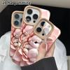 Phone Case: 2D Flat Lambskin Suitable for iPhone 18, 17, 16, 15, 14, 13 Pro Protective Cases, Little Lotus Bunny, Christmas and Halloween Gifts