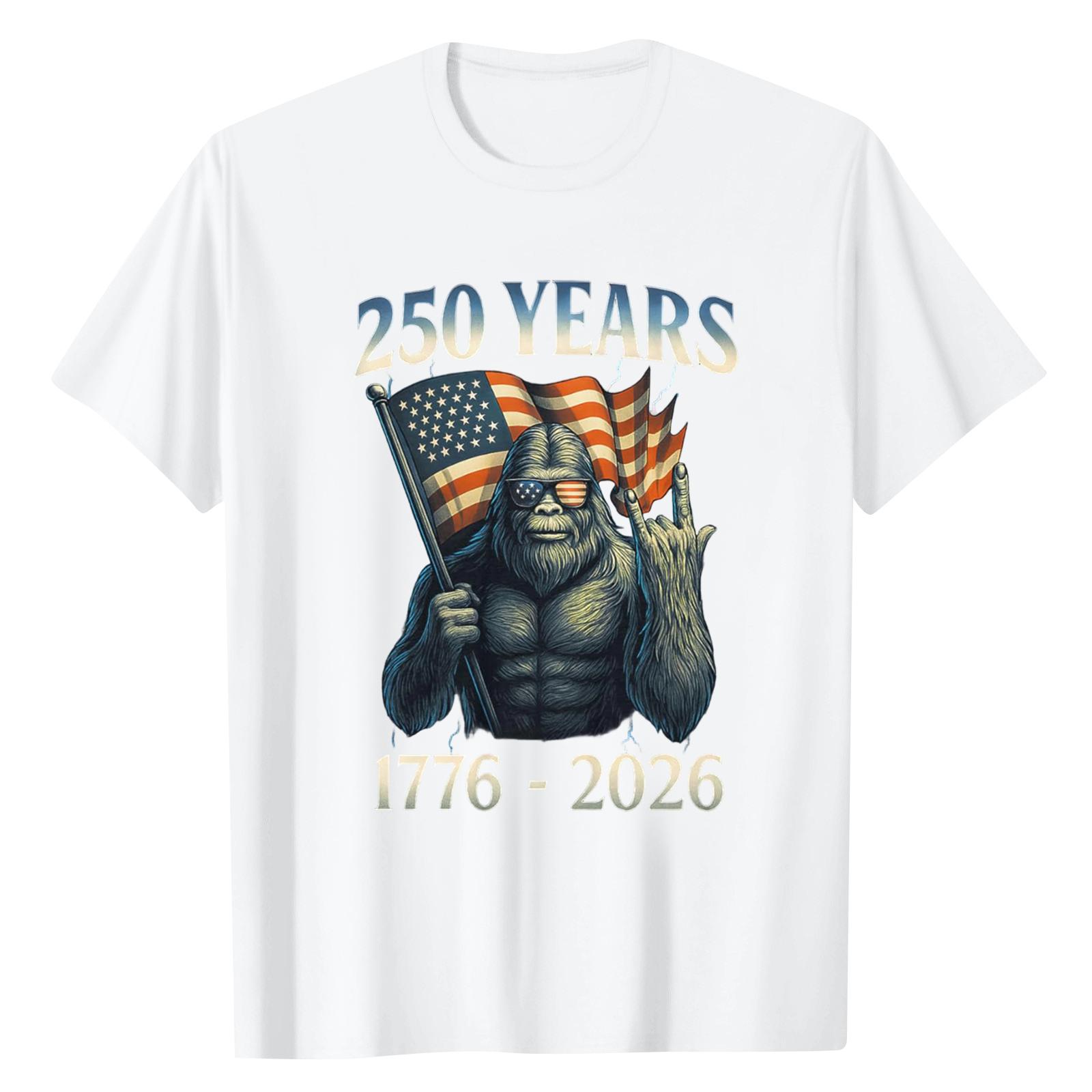 Унисекс Повседневная футболка с круглым вырезом коротким рукавом и цифровой печатью XL белый 1550₽