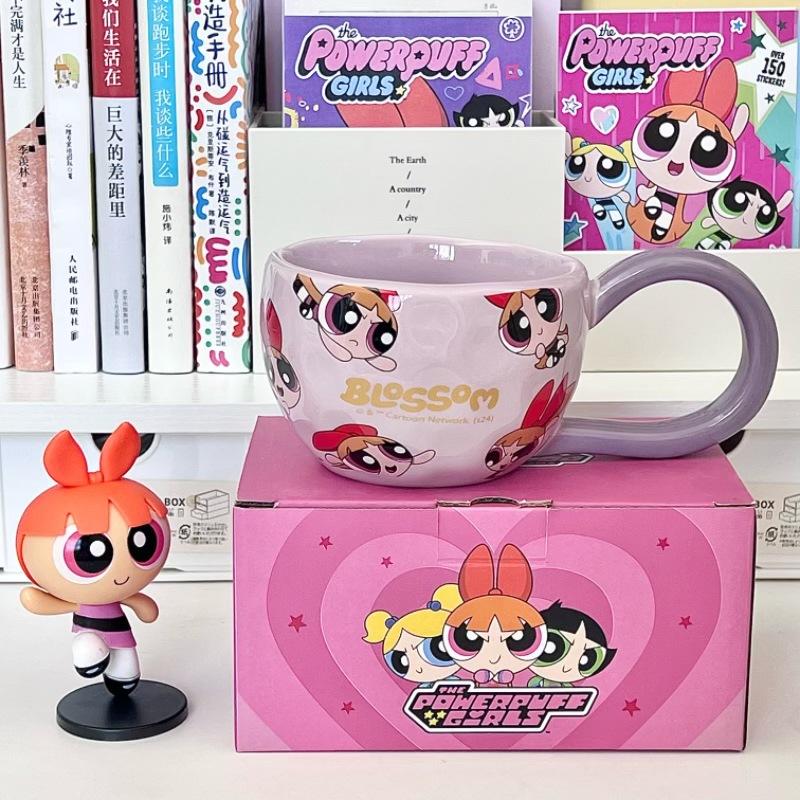 Uroczy ceramiczny kubek Powerpuff Girls Kubek do picia dla chłopców i dziewcząt Kubek do picia dla pary Kubek do kawy do biura Prezent na urodziny