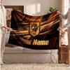 Hull FC Flanelldecke, Personalisierte Weiche Überwurfdecke mit individuellem Namenstext, Heimdekoration Geschenk