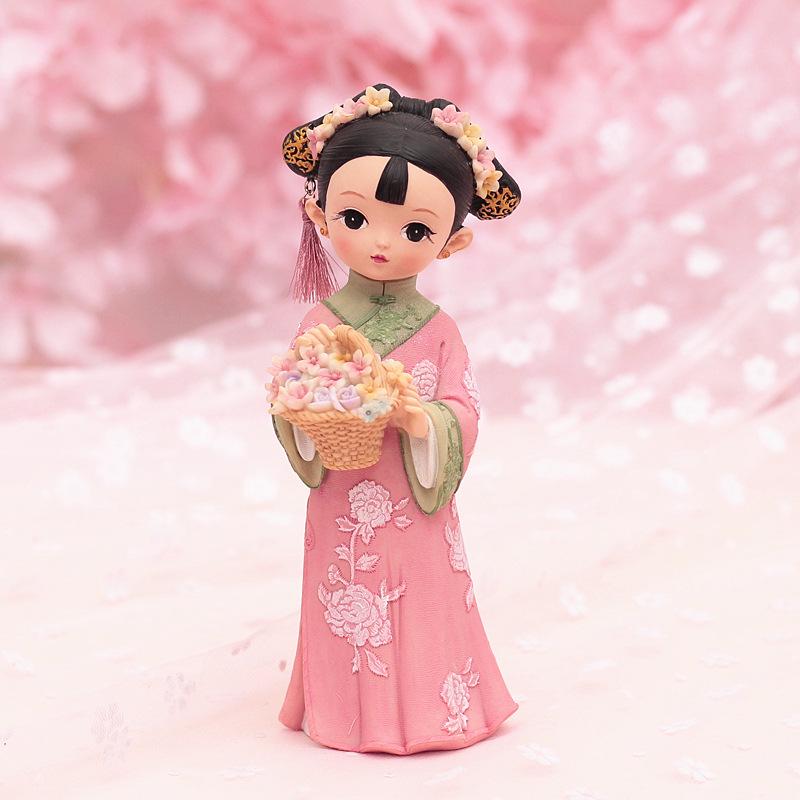 Şarap Dolabı ve Oturma Odası İçin Yaratıcı Retro Prenses Figür Dekorasyonu