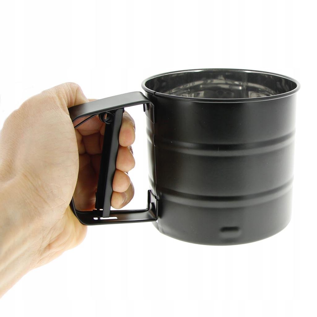 FLOUR SIEVE POWDERED SUGAR SIEVE STEEL BLACK
