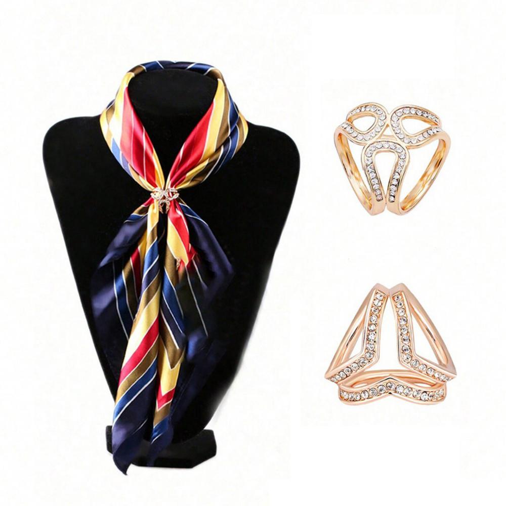 Alloy Silk Scarves Buckle Clips For Female Brooches Pin Shawl Ring Clip Scarves Fastener Scarf Buckle Multi-Functional for Women