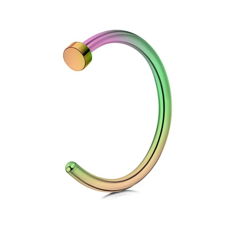 Stainless Steel C-Shaped Fake Lip Ring Non-Piercing Nose Ear Clip Body Piercing Jewelry