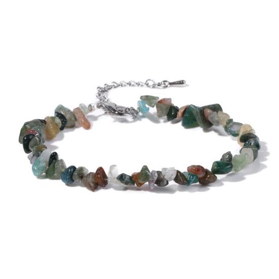 Women Bracelet Irregular Beads Decor Adjustable Length Non-fading Bracelet Wrist Jewelry Versatile