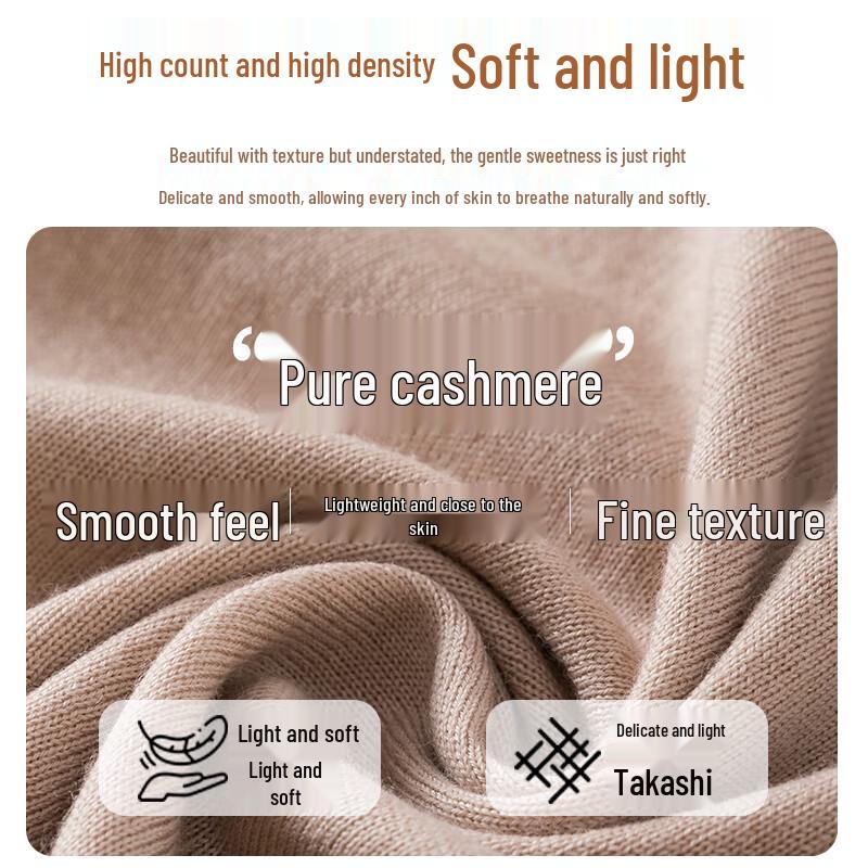 Hengyuanxiang Women's Pure Cashmere V-Neck Vest