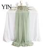 Soft Table Runner Sheer Flowing Runner, Chiffon Wedding Elegant Solid Color Spill Resistant for Dining Home Bridal Shower Party Decor Sophisticated