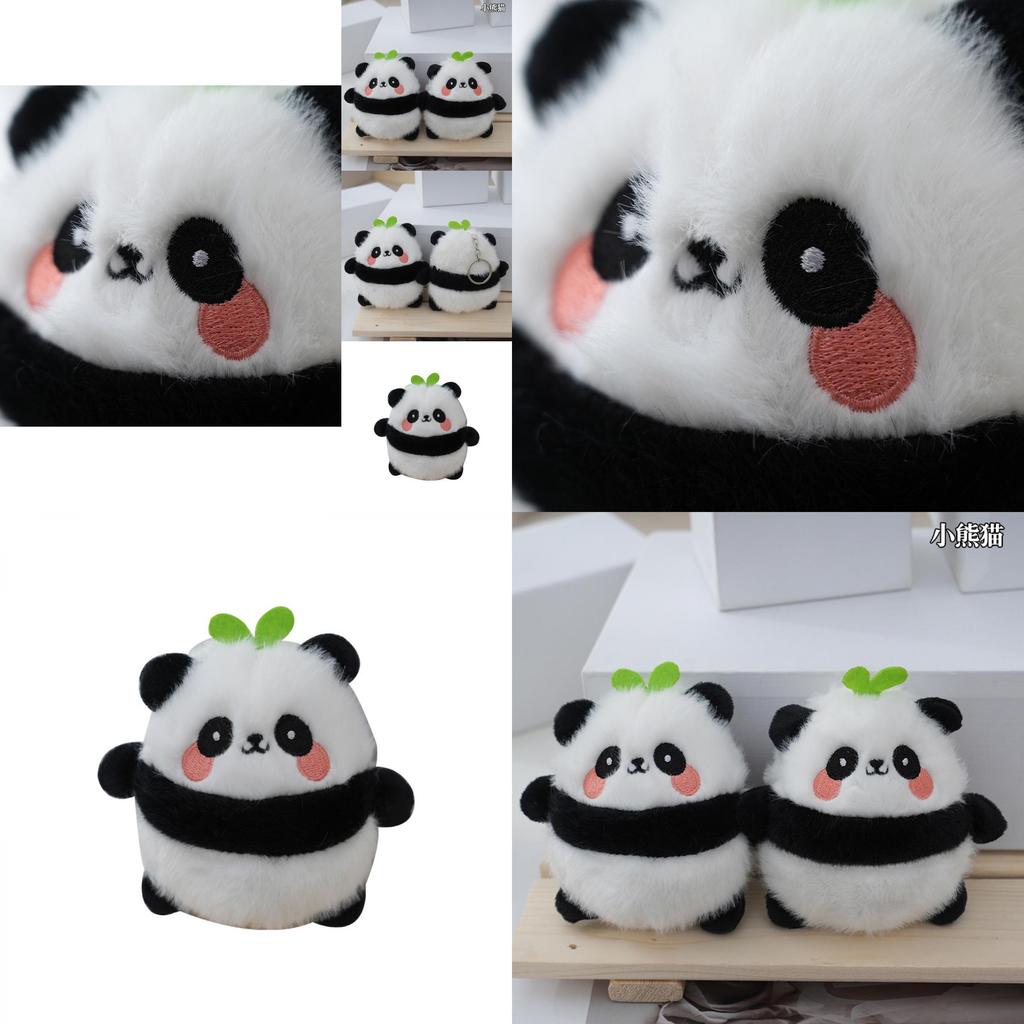 Adorable Panda Bag Charm Plush Keychain With Soft And Fluffy Pearl Velvet
