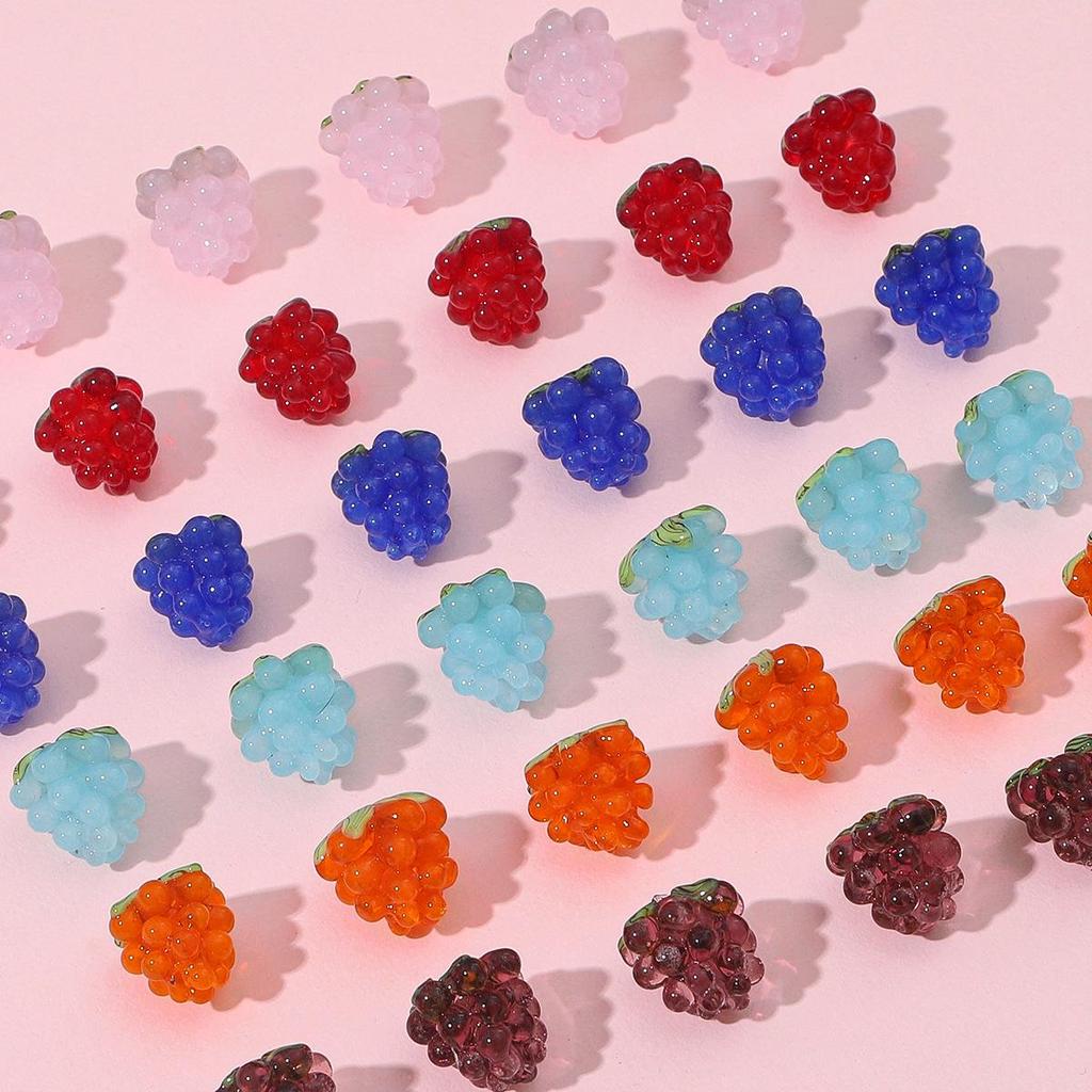 Mini Ciondolo Uva in Vetro Ceco per Bigiotteria Fai da Te – Perfetto per Collane, Braccialetti, Fermacapelli e Ornamenti