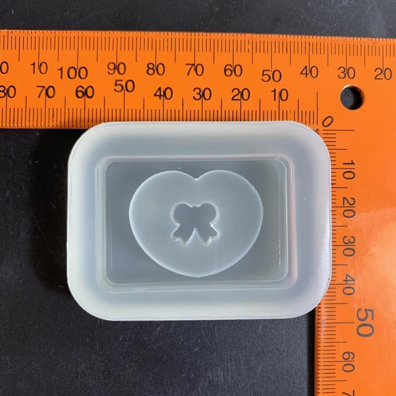 Shiny Silicone Decoration Molds Angel Bear Bowknot Ornament Keychain Mold DIY Pendant Jewelry Epoxy Resin Crafting Mold