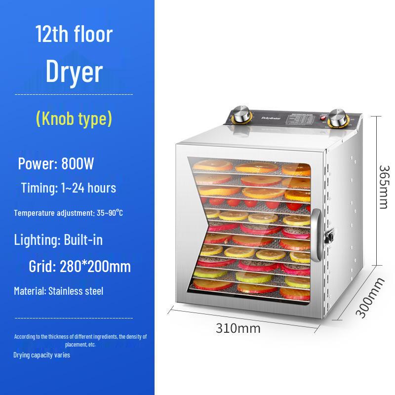 Knob-Control Household Dehydrator for Drying Fruits, Vegetables, and Meats