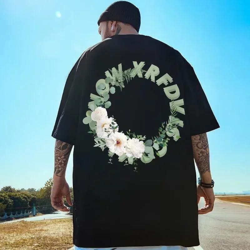 

2023 Футболка Літо Нова Мода Чоловіча з Принтом Англійських Літер Повсякденна Вільна Вулична Фітнес Високоякісна Бавовняна Майка XXXXXL темно-сірий колір