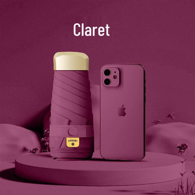 YICAI Ultralight Compact 5-Fold Sun/Rain Capsule Umbrella