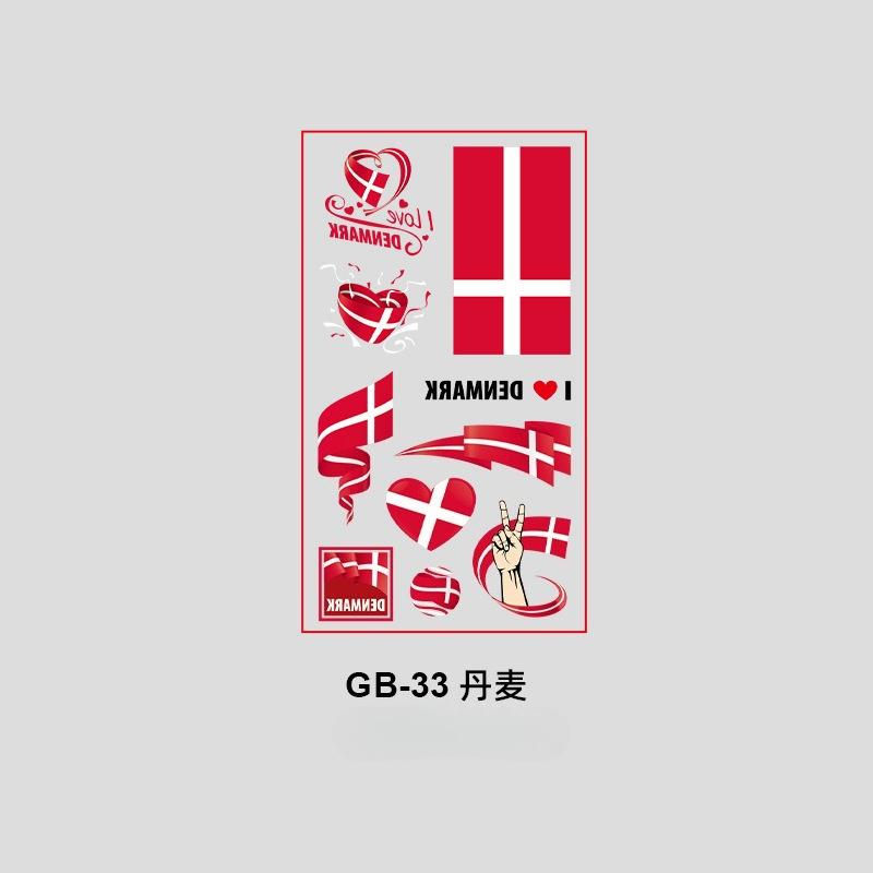 10Pcs Waterproof National Flag Temporary Tattoos for 2026 World Cup Face Body Stickers for Football Fans Match Day Decorations