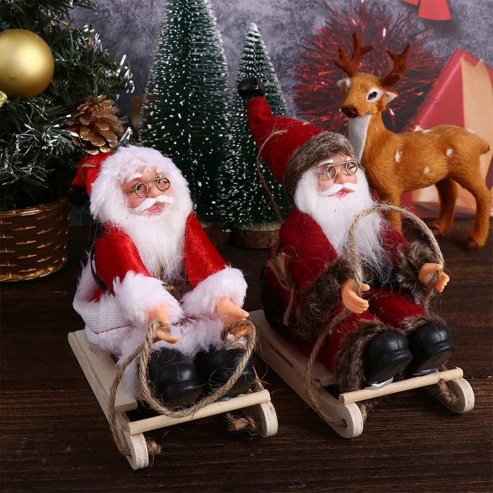 Tischdeko Kindergeschenk Figur Weihnachtsmann Puppe Weihnachtsdekorationen Hängeanhänger Weihnachtsmann Figur
