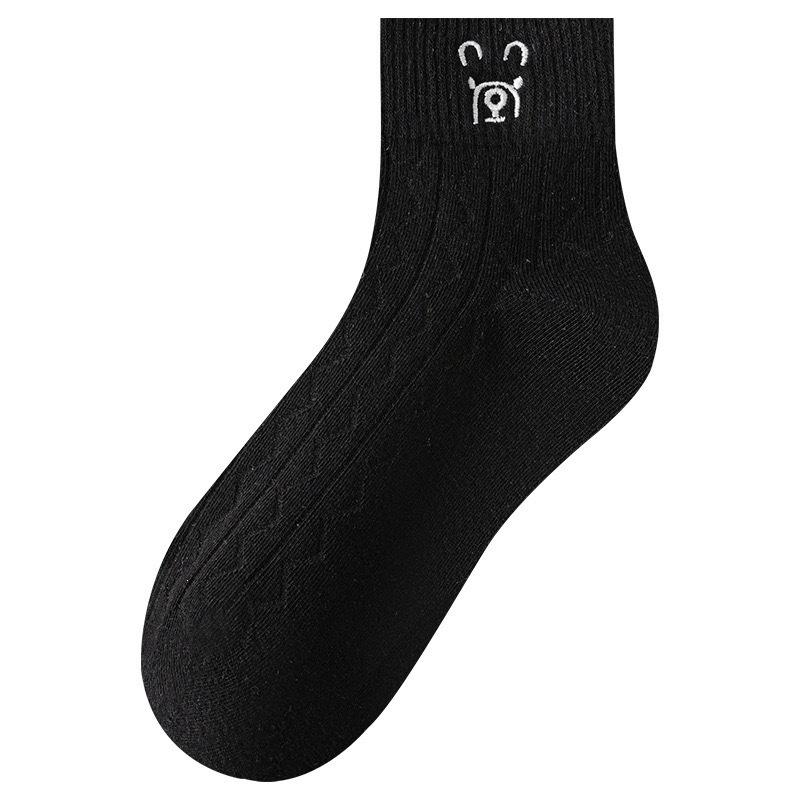 

Sock Lady Short Socks Summer Lightweight Cotton Stockings Odor-Resistant Summer Short-Term Stockings Spring-Autumn Style Cute and Breathable 1 pair чёрный