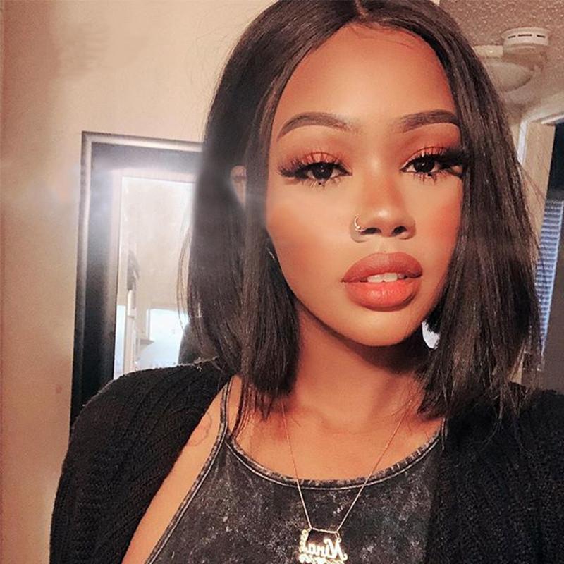 

Европейский и американский парик для женщин, средние волосы, бобо-бобо, химическое волокно, покрытие для волос темно-коричневого