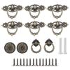 10PCS Door Handle Vintage Drawer Handles Alloy Drop Ring Cabinet Handles Bronze Cabinet Door Handles Cabinet