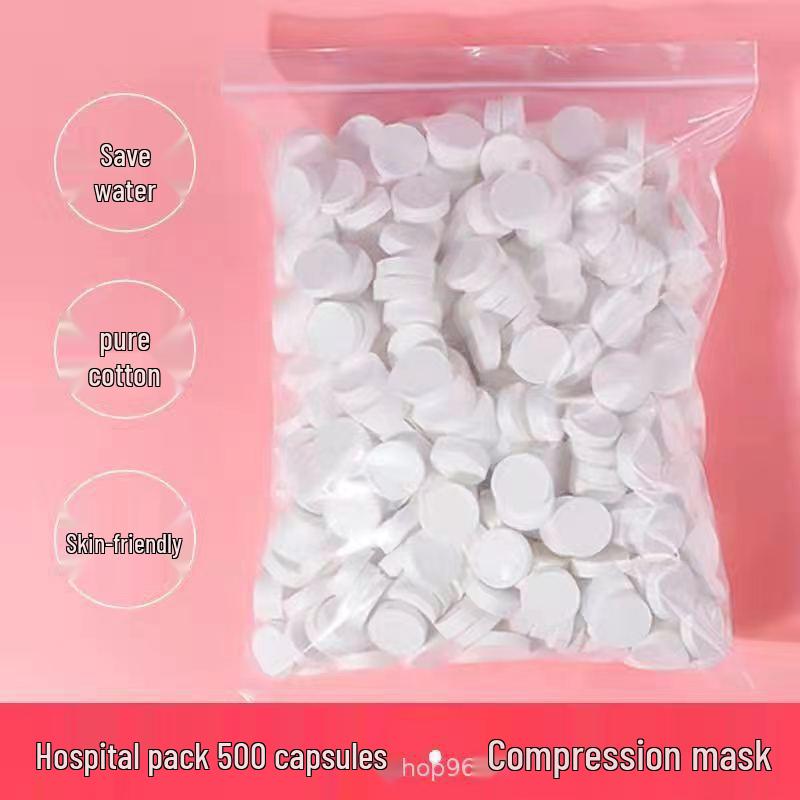 Compressed Pure Cotton Facial Masks - 500 Pack. Disposable Hydrating Masks for Spa Beauty Salon and DIY Use.