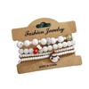 New Jewelry Christmas Bracelet Snowman Gloves Elastic Beaded Bracelet Christmas Set