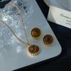 French High-End Tiger Eye Braided Necklace - Retro Mobius Sweater Chain