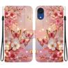 Handmade PU Leather Flip Case for Samsung Galaxy A03 Core (A032F)- Anti-Slip Shockproof Cover with Wrist Strap & Heart/Rose Cat Designs