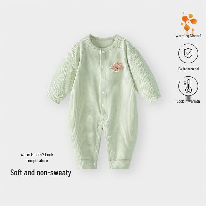 Baby Cloud Soft Warm Ginger Long Sleeve Romper