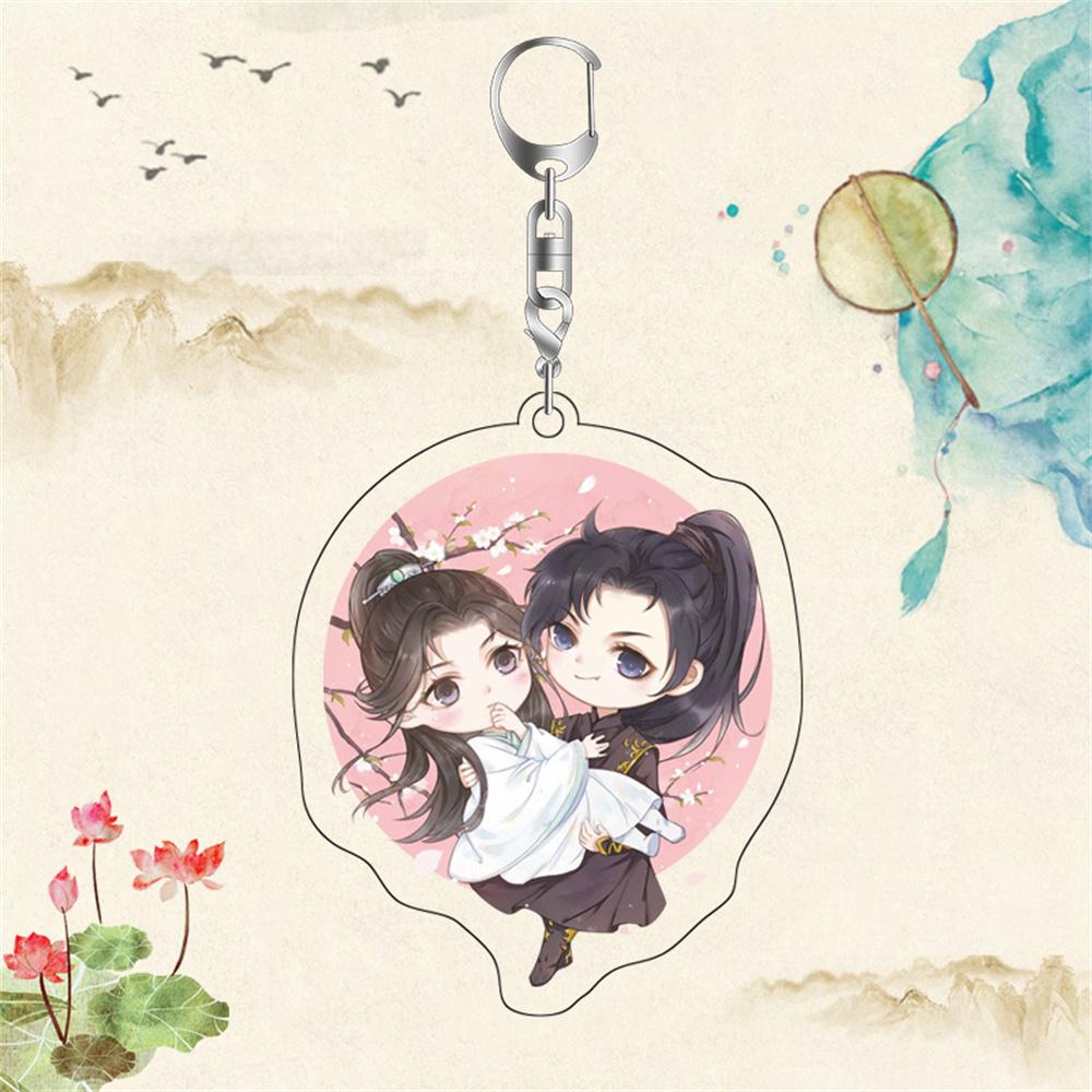 6cm Cute Anime Scum Villain Self Saving System Acrylic Keychain Shen Qingqiu Luo Binghe Cosplay Bag Pendant Decoration Toys Gitf