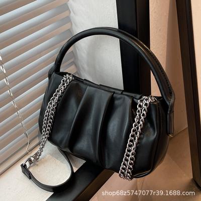 Pleated Cloud Bag Women's 2025 Summer New Niche Design High-end Fashion Simple One-shoulder Crossbody Underarm Bag