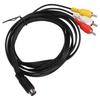 Mini DIN 10 Pin to 3 RCA Cable Male to Male Clear Signal Video Adapter Cord for TV Monitor Projector 5.9ft