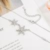 Ladies Fashion Crystal Snowflake Pendant Necklace Jewelry