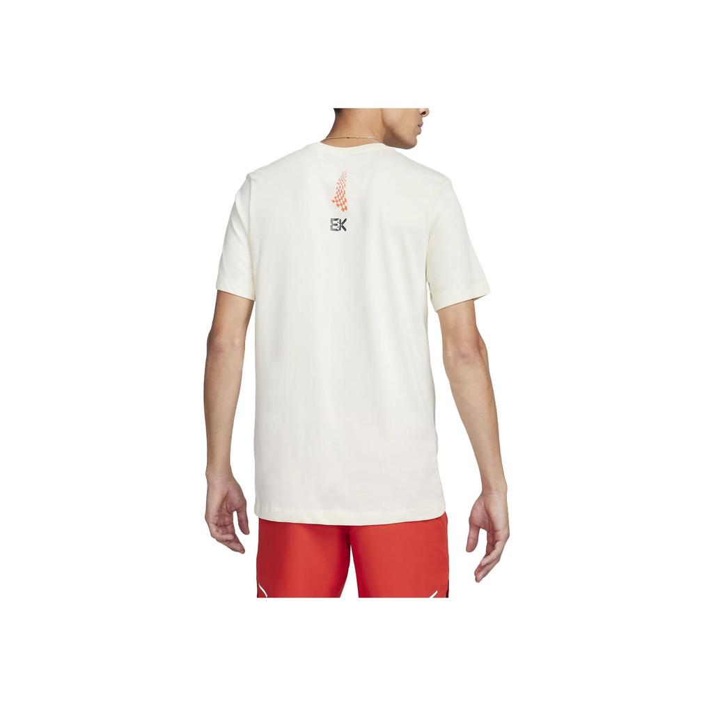 Nike Dri-FIT Logo Print Crew Neck T-Shirt Men Tops Off-White FJ2358-113