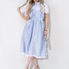 Beer Festival Costume Bavarian Women's Performance Costume Stripe Print Square Neck Dress
