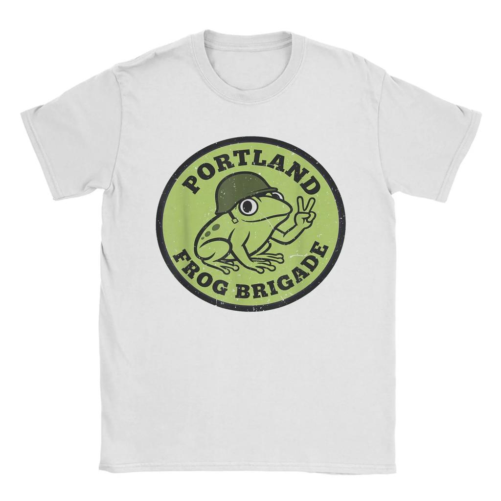 Frog Fun Meme Portland Frog Brigade Frogs Together Are Strong Tshirt for Men Women Cotton Tee Short Sleeve Tops Popular Fashion