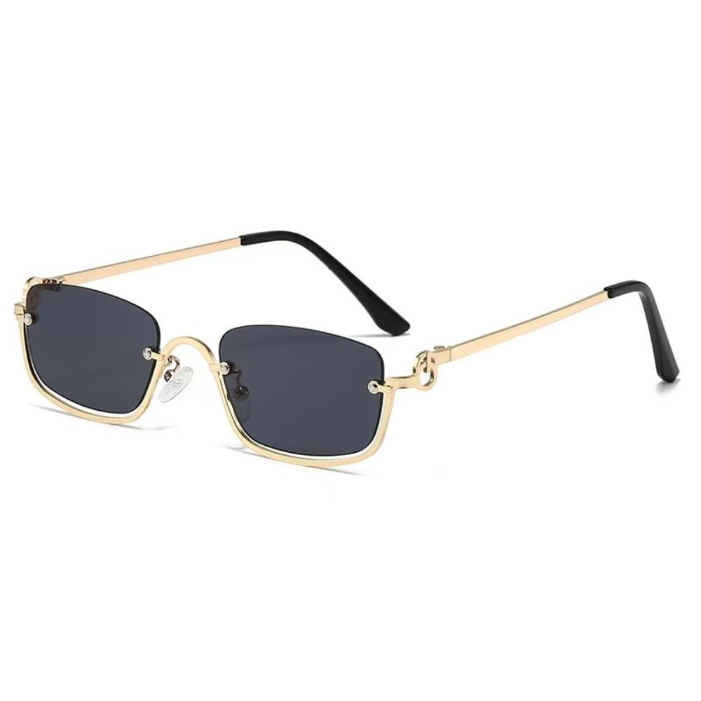 Small Sun Glasses Narrow Shades Eyewear Vintage Square Sunglasses  Unisex