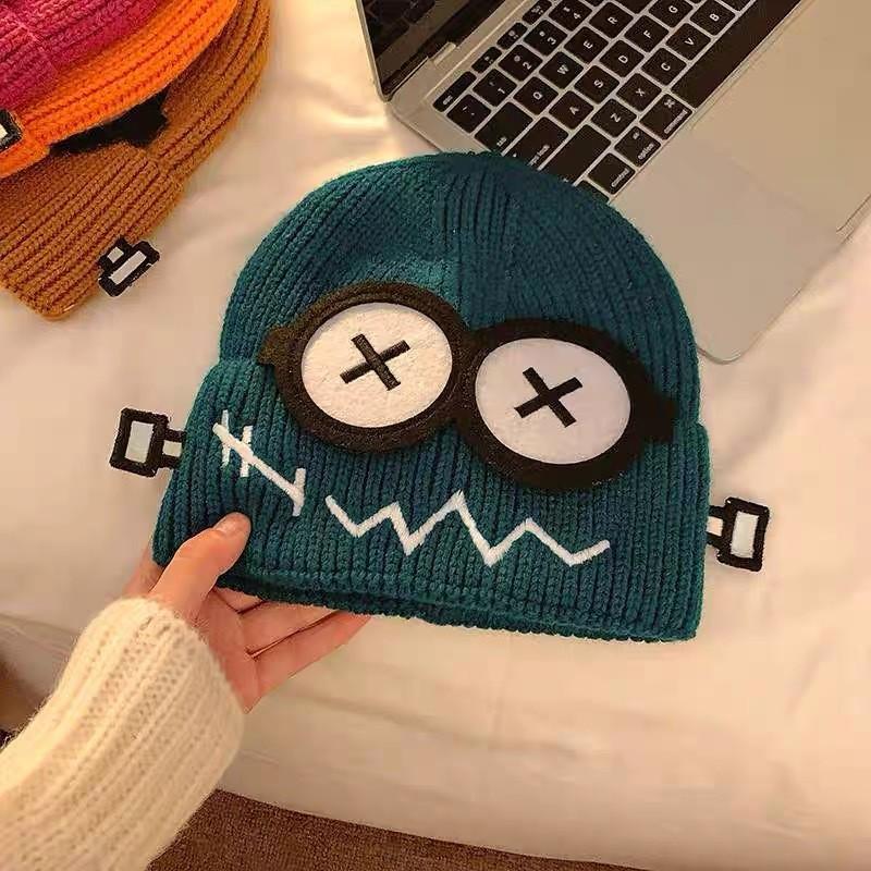 Adorable Cartoon Knit Beanie Hat For Women Warm Ear Protection Winter Headwear