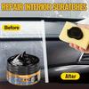 Automotive Interior Polishing Paste - Automotive Plastic Parts Repair and Care Kit, Instrument Panel, Black Tire Gloss Wax,