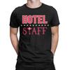 Hazbins Hotels Staff Men T Shirts Novelty Tee Shirt Short Sleeve O Neck T-Shirts Cotton Plus Size Clothing