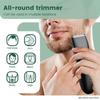 Waterproof Electric Body Hair Trimmer With Rechargeable Base Adjustable Guide Combs For Men Daily Personal Grooming At Home